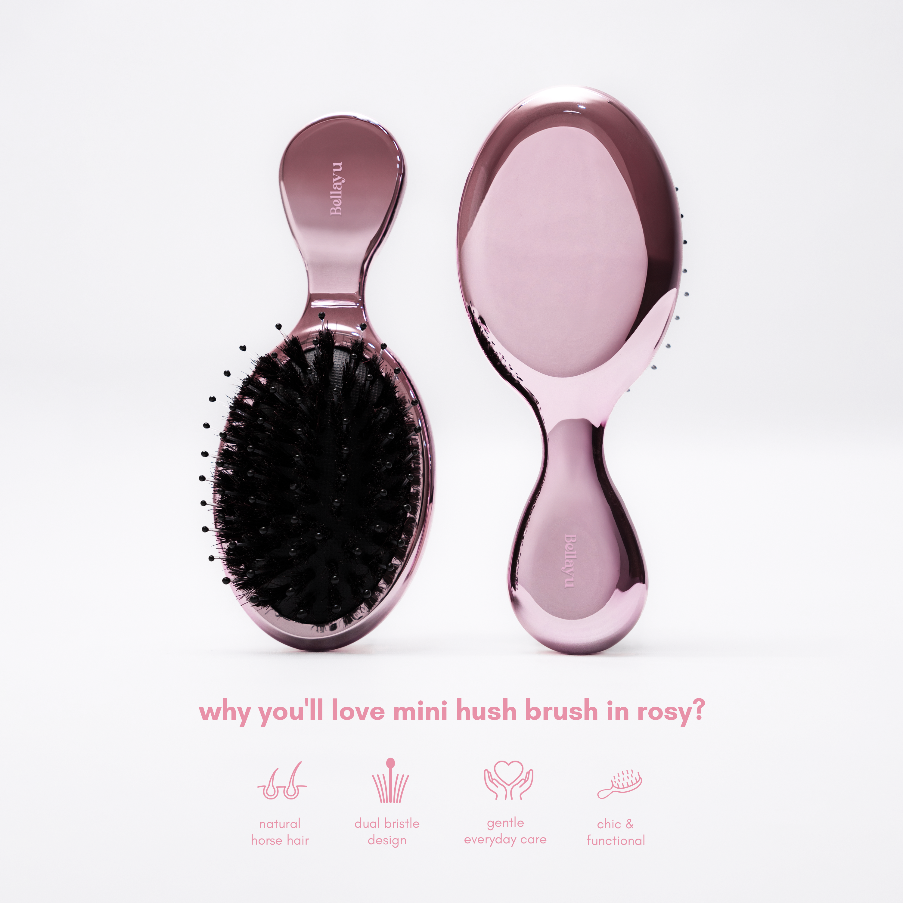 MINI HUSH BRUSH in ROSY