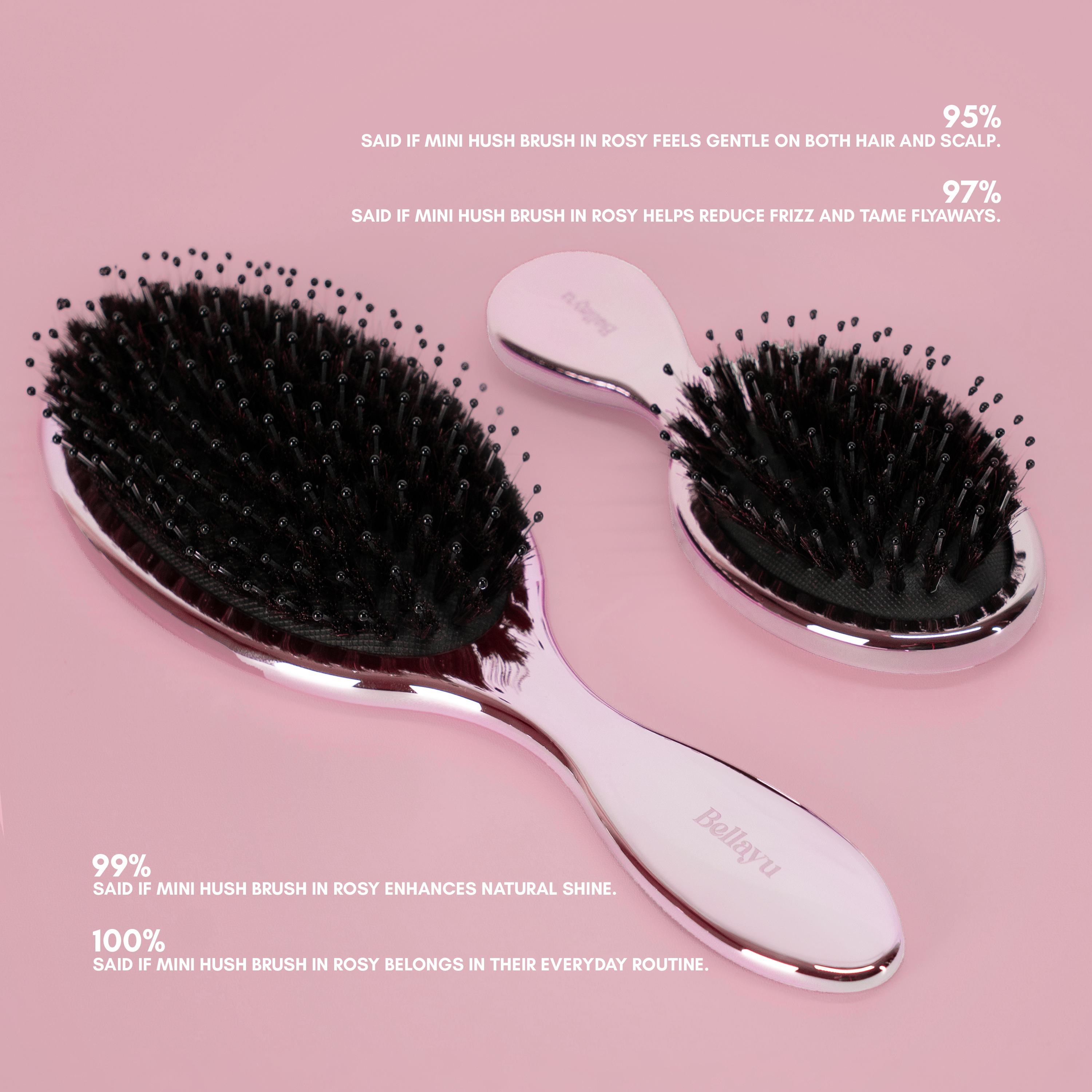 MINI HUSH BRUSH in ROSY